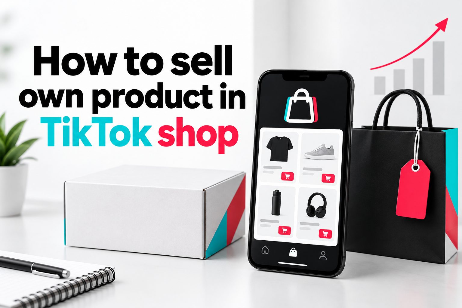 Seller managing products and orders in TikTok Shop on a laptop